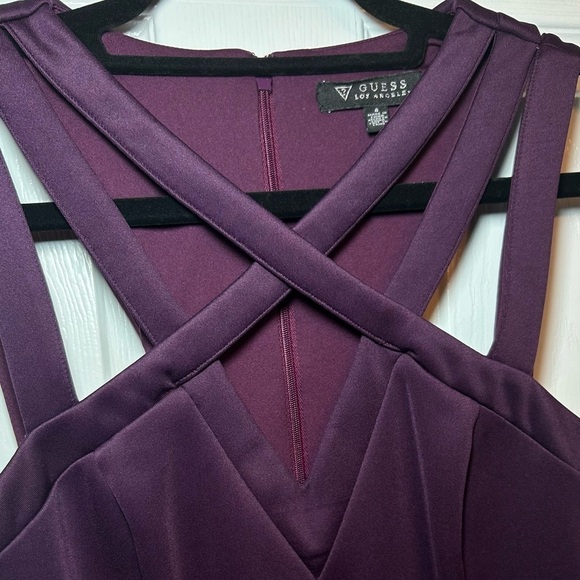 GUESS Strappy Sleeveless Sheath Dress- Plum/ Size 4 - Picture 3 of 5